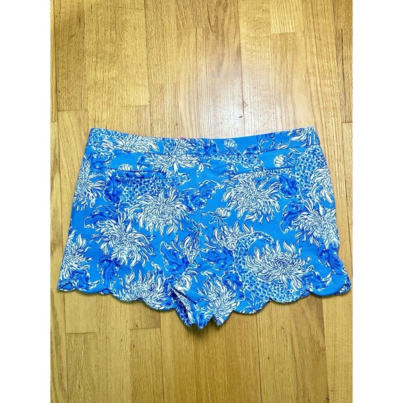 Lilly Pulitzer Women's Buttercup Knit Short 5” Boca Blue Croc & Lock It Size 14 - Picture 3 of 13